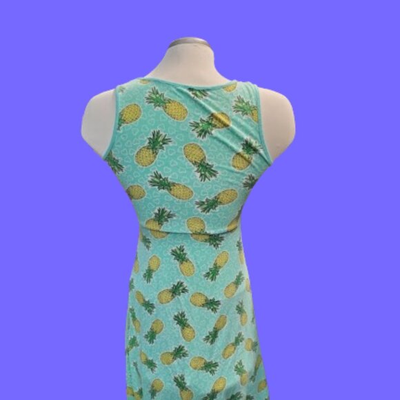 Summer Spring Pineapple Heart Teal Dress - Picture 3 of 9